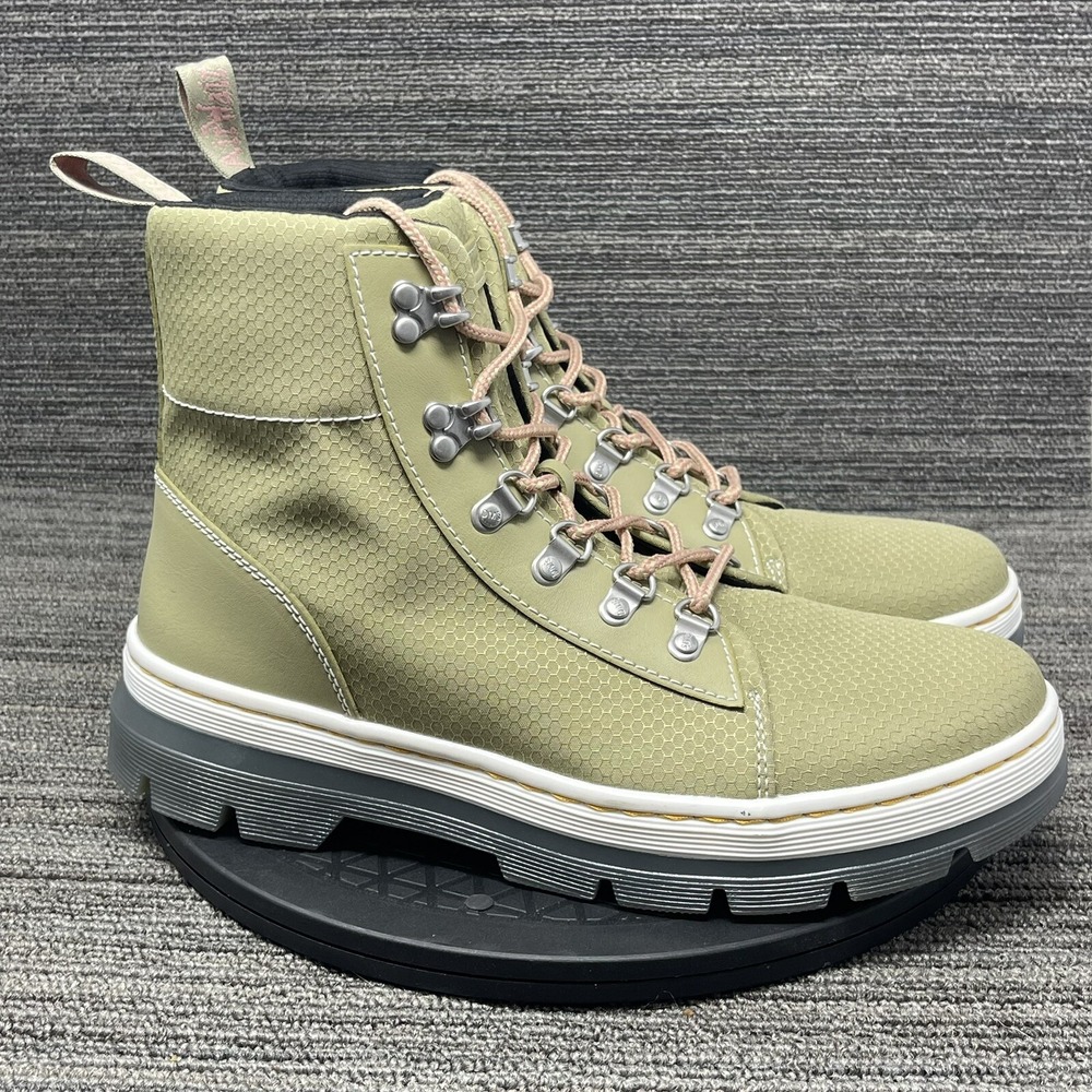 Dr. Martens Combs W Boot Women 11 Olive Green Nylon Ripstop Lace Punk Grunge NEW